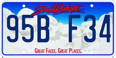 SD license plate 95BF34