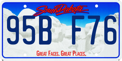 SD license plate 95BF76