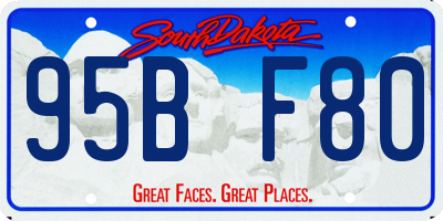 SD license plate 95BF80