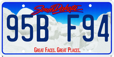 SD license plate 95BF94