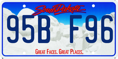 SD license plate 95BF96