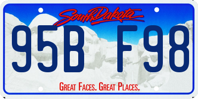 SD license plate 95BF98