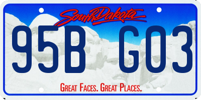 SD license plate 95BG03