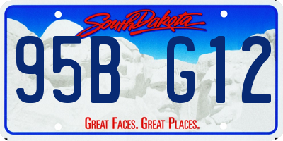 SD license plate 95BG12