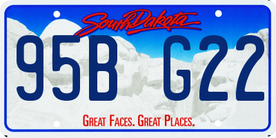 SD license plate 95BG22