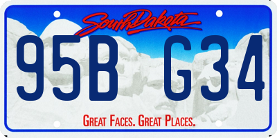SD license plate 95BG34
