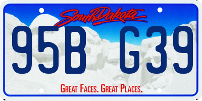 SD license plate 95BG39