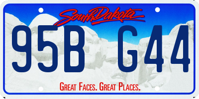 SD license plate 95BG44