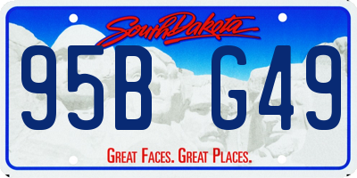 SD license plate 95BG49