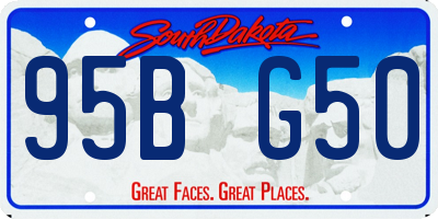 SD license plate 95BG50
