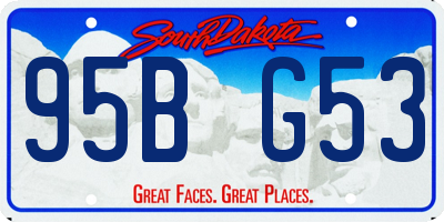 SD license plate 95BG53