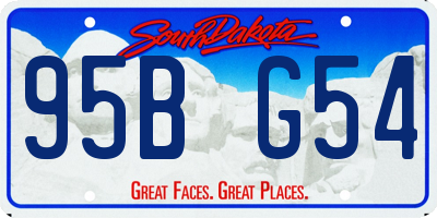 SD license plate 95BG54