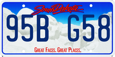 SD license plate 95BG58
