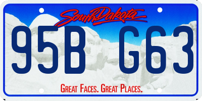 SD license plate 95BG63