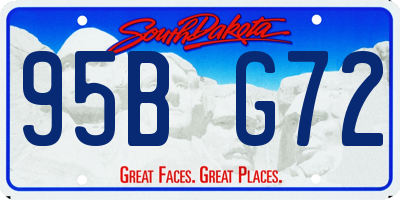 SD license plate 95BG72