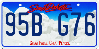 SD license plate 95BG76