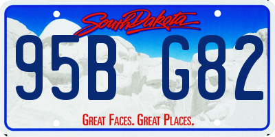 SD license plate 95BG82