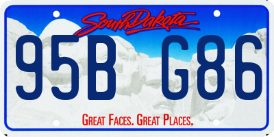 SD license plate 95BG86