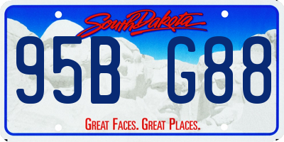 SD license plate 95BG88