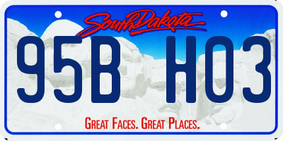 SD license plate 95BH03