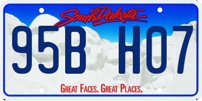 SD license plate 95BH07