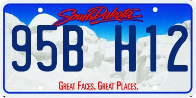 SD license plate 95BH12