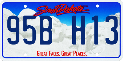 SD license plate 95BH13