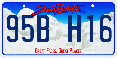 SD license plate 95BH16