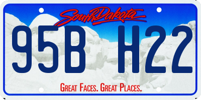 SD license plate 95BH22