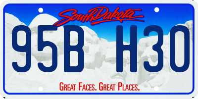 SD license plate 95BH30