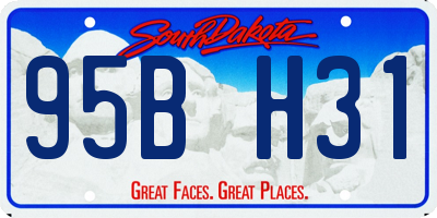 SD license plate 95BH31