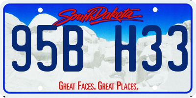 SD license plate 95BH33