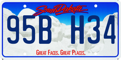 SD license plate 95BH34