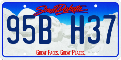 SD license plate 95BH37