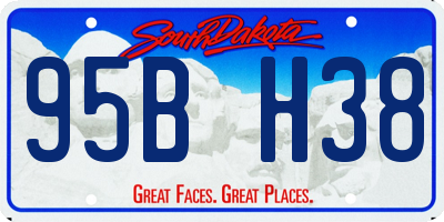 SD license plate 95BH38