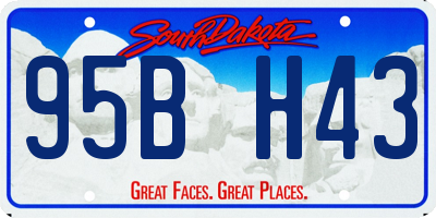 SD license plate 95BH43