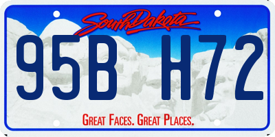 SD license plate 95BH72