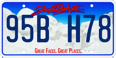 SD license plate 95BH78