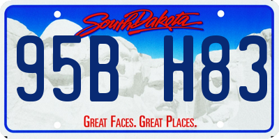 SD license plate 95BH83