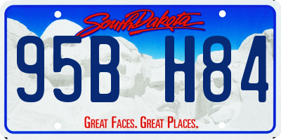 SD license plate 95BH84