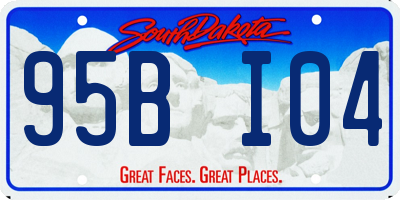 SD license plate 95BI04