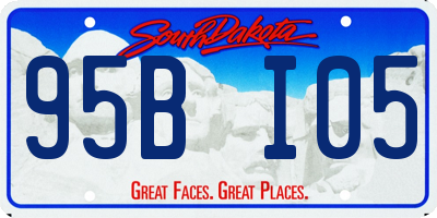 SD license plate 95BI05