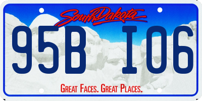 SD license plate 95BI06
