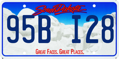 SD license plate 95BI28
