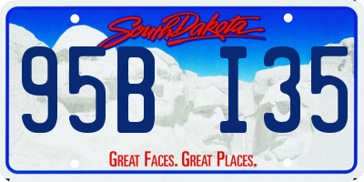SD license plate 95BI35