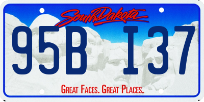 SD license plate 95BI37