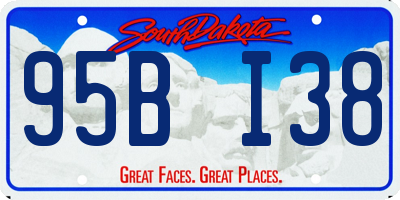 SD license plate 95BI38