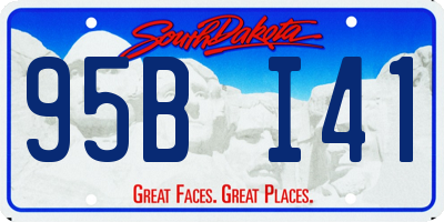 SD license plate 95BI41