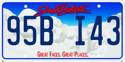 SD license plate 95BI43