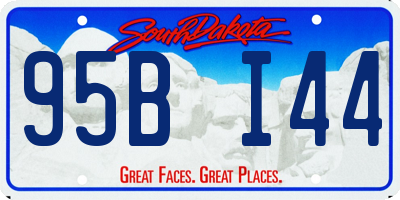 SD license plate 95BI44